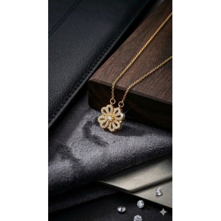 Floral Diamond Pendant Necklace – Premium Jewellery